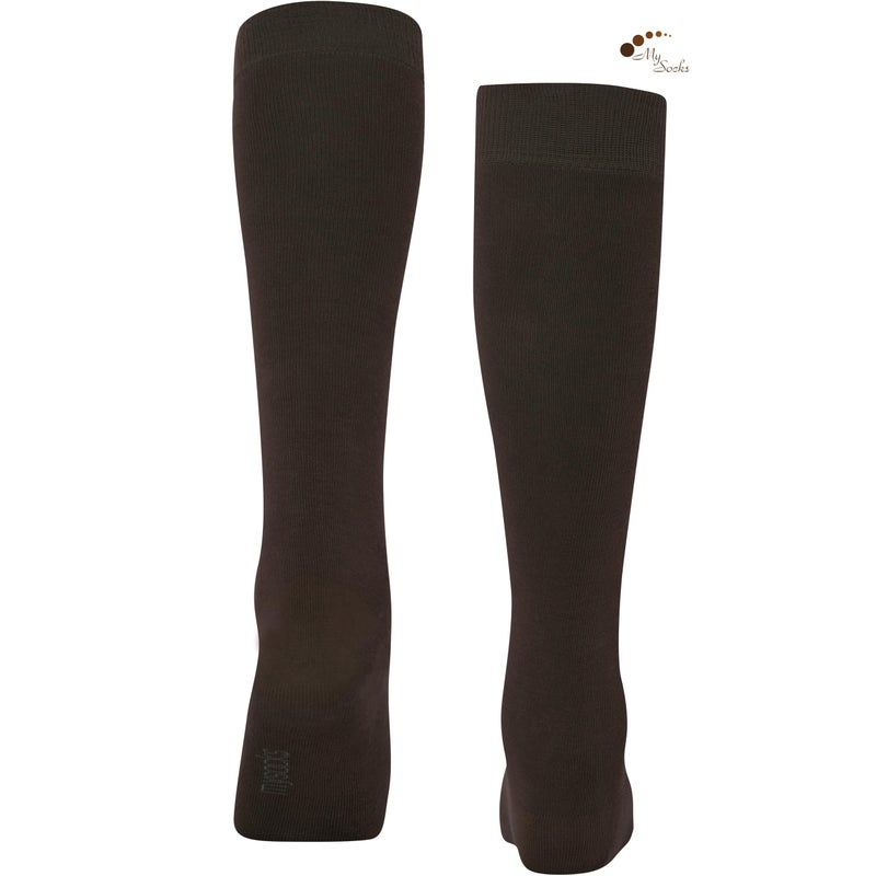 Mysocks جوارب ميسوك عالية الركبة للنساء والرجال من القطن الممشط بدون كعب طويلة بني، 8-11 - Image 3